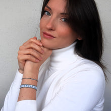 Carica l'immagine nel visualizzatore di Gallery, Bracciale di perline al telaio con minuteria acciaio