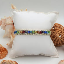 Carica l'immagine nel visualizzatore di Gallery, Braccialetto tennis con cristalli dei colori del arcobaleno