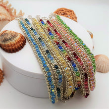 Carica l'immagine nel visualizzatore di Gallery, Set di 7 braccialetti tennis con cristallo