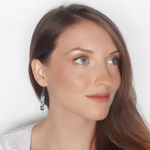 Carica l'immagine nel visualizzatore di Gallery, Parure di Orecchini e Collana a girocollo con ciondolo di perline turchese