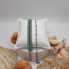 Carica l'immagine nel visualizzatore di Gallery, Bracciale "Lumi Purezza" realizzato al telaio con delicato braccialetto abbinato