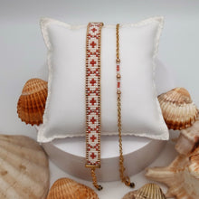 Carica l'immagine nel visualizzatore di Gallery, Bracciale "Lumi Relax" realizzato al telaio con delicato braccialetto abbinato