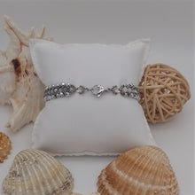 Carica l'immagine nel visualizzatore di Gallery, Bracciale a spirale di Cristalli Swarovski bianco e argento 925 chiusura